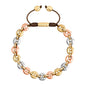Pulsera de eslabones baño en rodio, oro 22K y oro rosa 22K - Joyería y bisutería fina