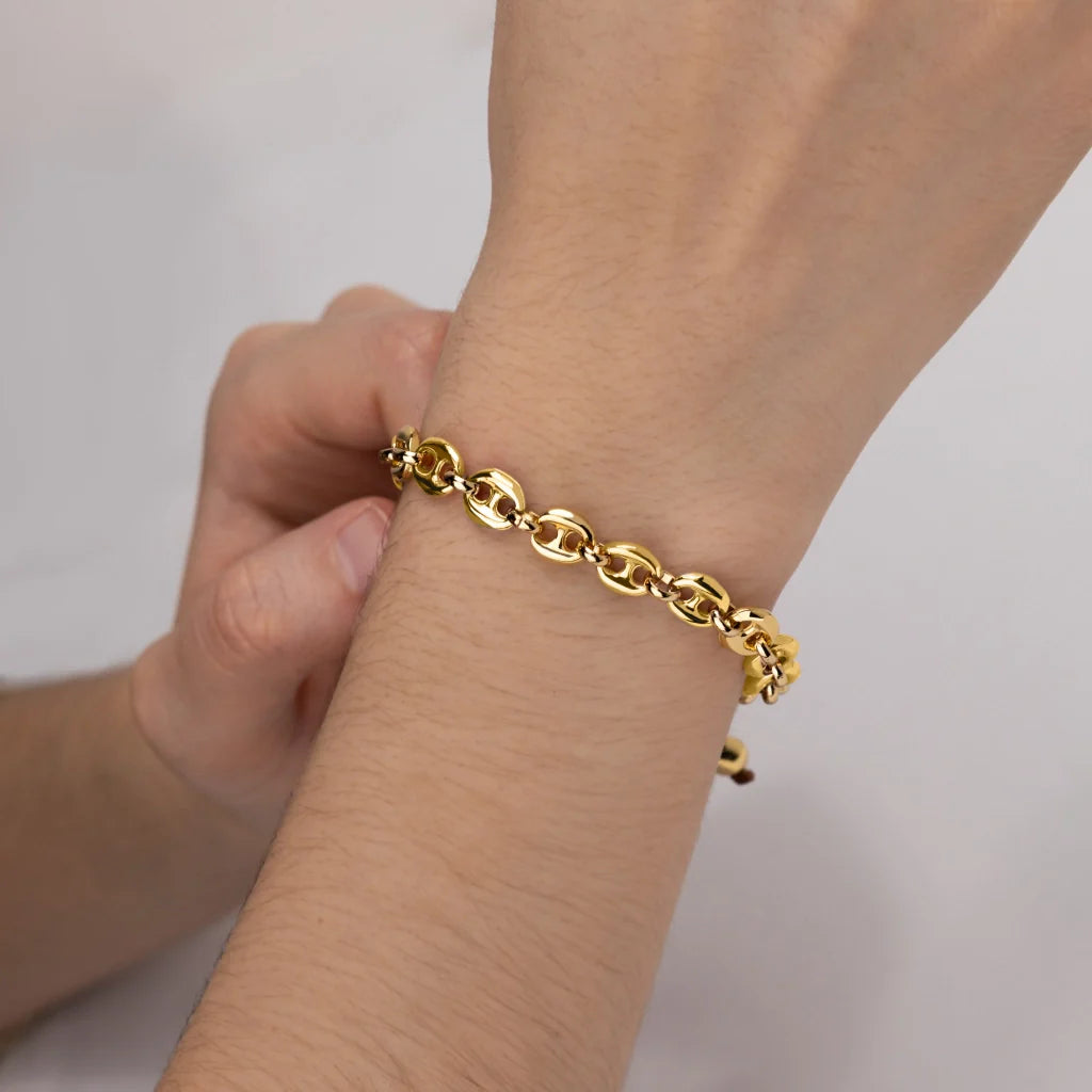 Pulsera de eslabones en baño de Oro 22K - Joyería y bisutería fina