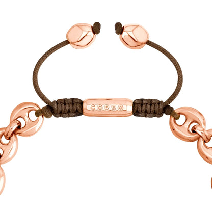 Pulsera de eslabones baño oro rosa 22K - Joyería y bisutería fina