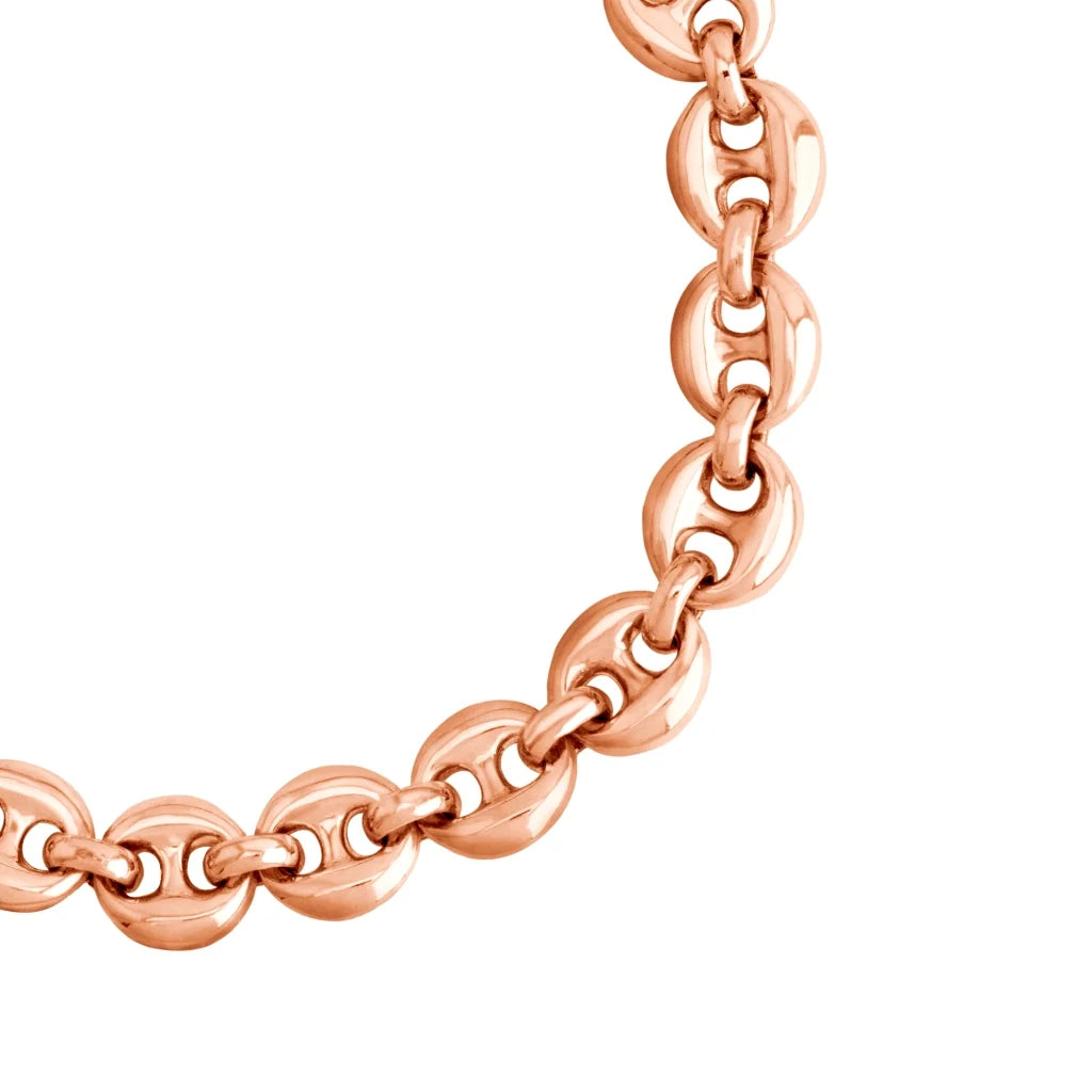 Pulsera de eslabones baño oro rosa 22K - Joyería y bisutería fina