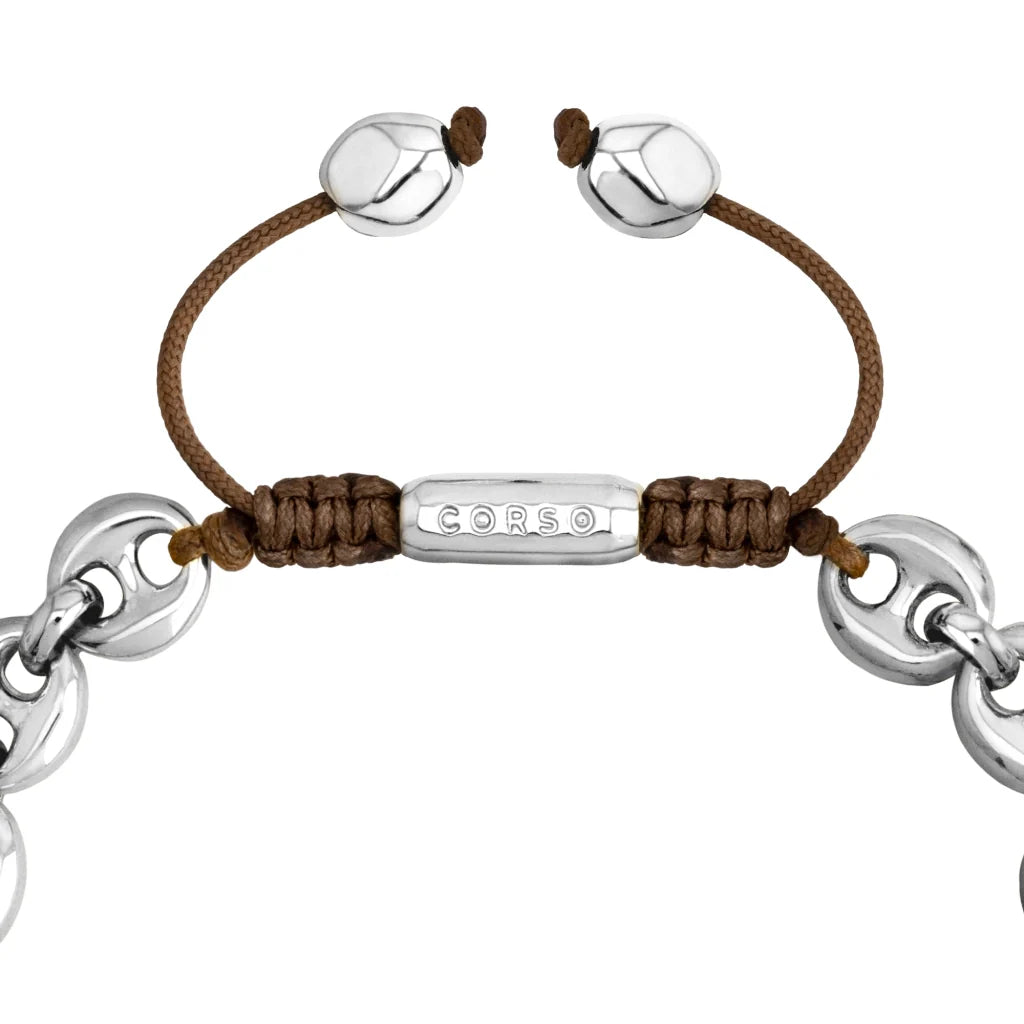 Pulsera de eslabones en baño de Rodio - Joyería y bisutería fina