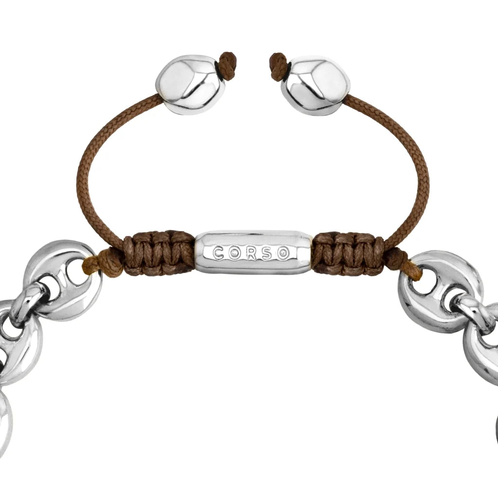 Pulsera de eslabones en baño de Rodio - Joyería y bisutería fina