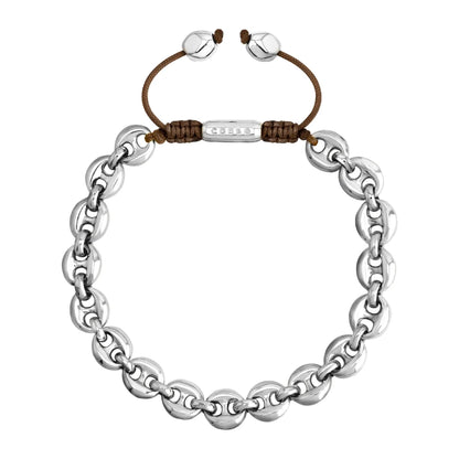 Pulsera de eslabones en baño de Rodio - Joyería y bisutería fina