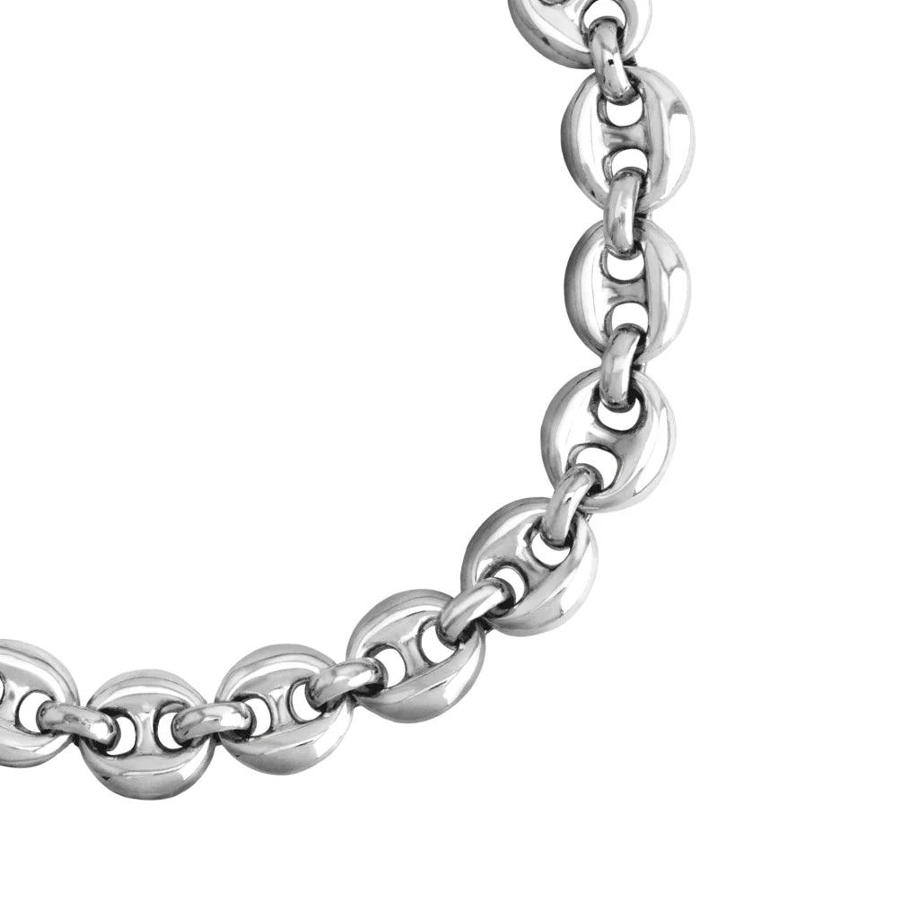 Pulsera de eslabones en baño de Rodio - Joyería y bisutería fina