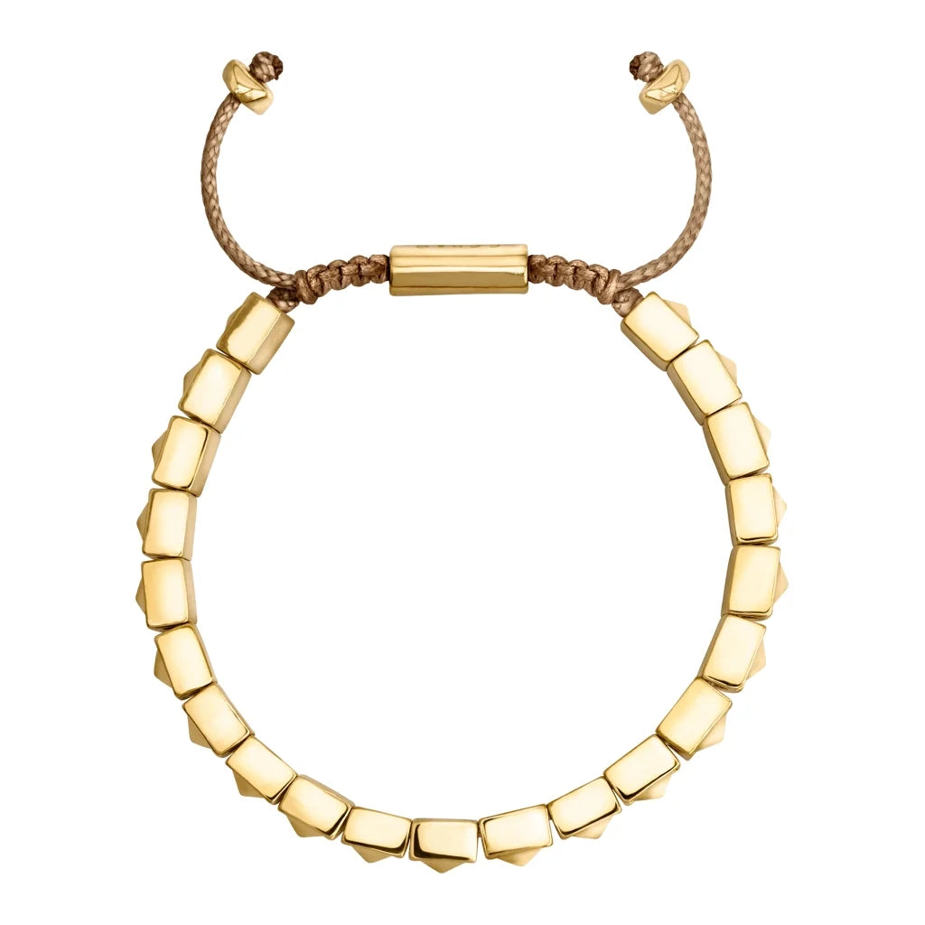 Pulsera Baño de Oro 22K, Oro Rosa 22K, Rodio, Cuentas geométricas - Joyería y bisutería fina