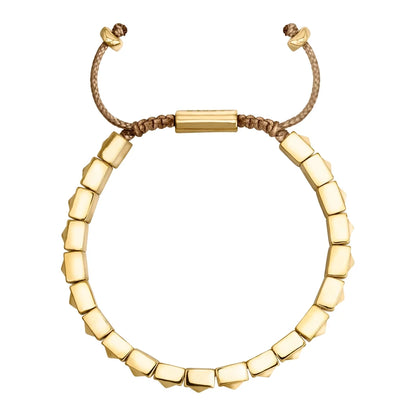 Pulsera Baño de Oro 22K, Oro Rosa 22K, Rodio, Cuentas geométricas - Joyería y bisutería fina