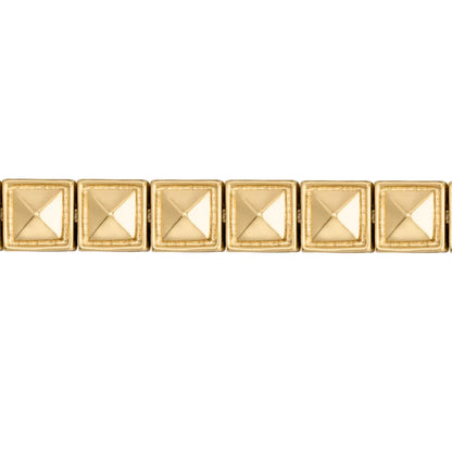 Pulsera Baño de Oro 22K, Oro Rosa 22K, Rodio, Cuentas geométricas - Joyería y bisutería fina