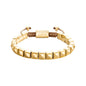Pulsera Baño de Oro 22K, Oro Rosa 22K, Rodio, Cuentas geométricas - Joyería y bisutería fina