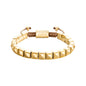 Pulsera Baño de Oro 22K, Oro Rosa 22K, Rodio, Cuentas geométricas - Joyería y bisutería fina