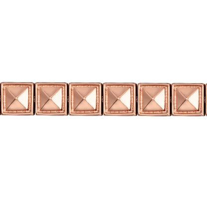 Pulsera Baño de Oro 22K, Oro Rosa 22K, Rodio, Cuentas geométricas - Joyería y bisutería fina