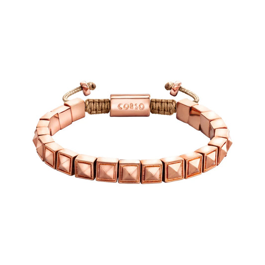 Pulsera Baño de Oro 22K, Oro Rosa 22K, Rodio, Cuentas geométricas - Joyería y bisutería fina