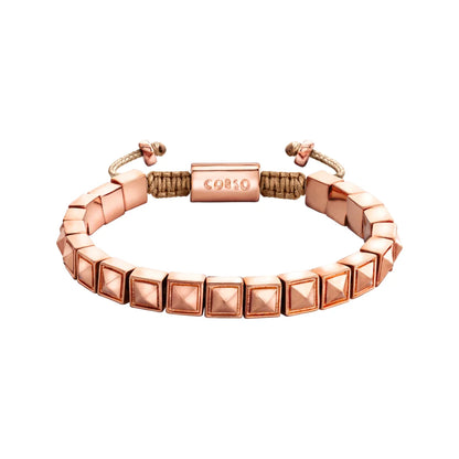 Pulsera Baño de Oro 22K, Oro Rosa 22K, Rodio, Cuentas geométricas - Joyería y bisutería fina