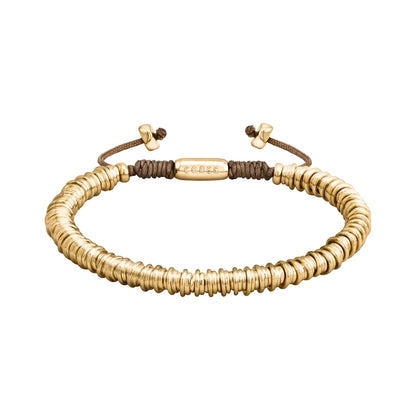 Pulsera Baño de Oro 22K, Oro Rosa 22K, Rodio, Rondeles apilados - Joyería y bisutería fina