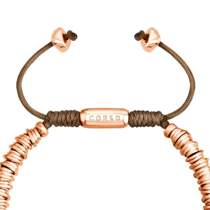 Pulsera Baño de Oro 22K, Oro Rosa 22K, Rodio, Rondeles apilados - Joyería y bisutería fina