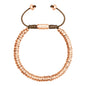 Pulsera Baño de Oro 22K, Oro Rosa 22K, Rodio, Rondeles apilados - Joyería y bisutería fina