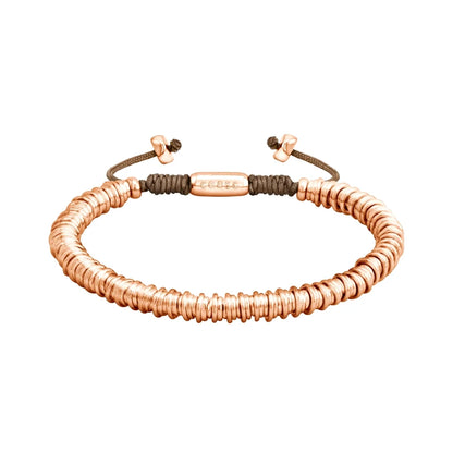 Pulsera Baño de Oro 22K, Oro Rosa 22K, Rodio, Rondeles apilados - Joyería y bisutería fina