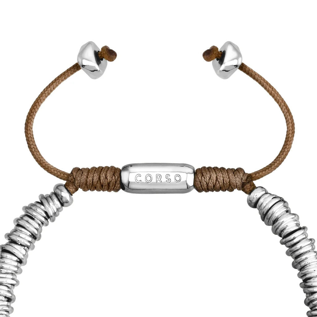 Pulsera Baño de Oro 22K, Oro Rosa 22K, Rodio, Rondeles apilados - Joyería y bisutería fina