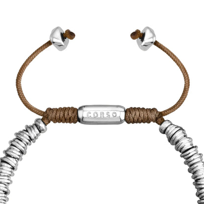 Pulsera Baño de Oro 22K, Oro Rosa 22K, Rodio, Rondeles apilados - Joyería y bisutería fina