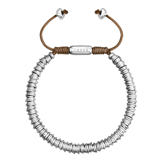 Pulsera Baño de Oro 22K, Oro Rosa 22K, Rodio, Rondeles apilados - Joyería y bisutería fina