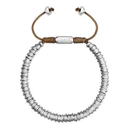 Pulsera Baño de Oro 22K, Oro Rosa 22K, Rodio, Rondeles apilados - Joyería y bisutería fina