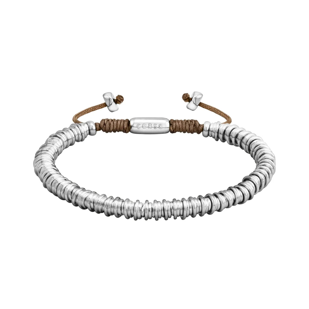 Pulsera Baño de Oro 22K, Oro Rosa 22K, Rodio, Rondeles apilados - Joyería y bisutería fina