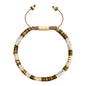 Pulsera en baño de Oro 22K, conchas filipinas heishi, cuarzo blanco - Joyería y bisutería fina