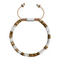 Pulsera en baño de Rodio, conchas filipinas heishi, cuarzo blanco - Joyería y bisutería fina