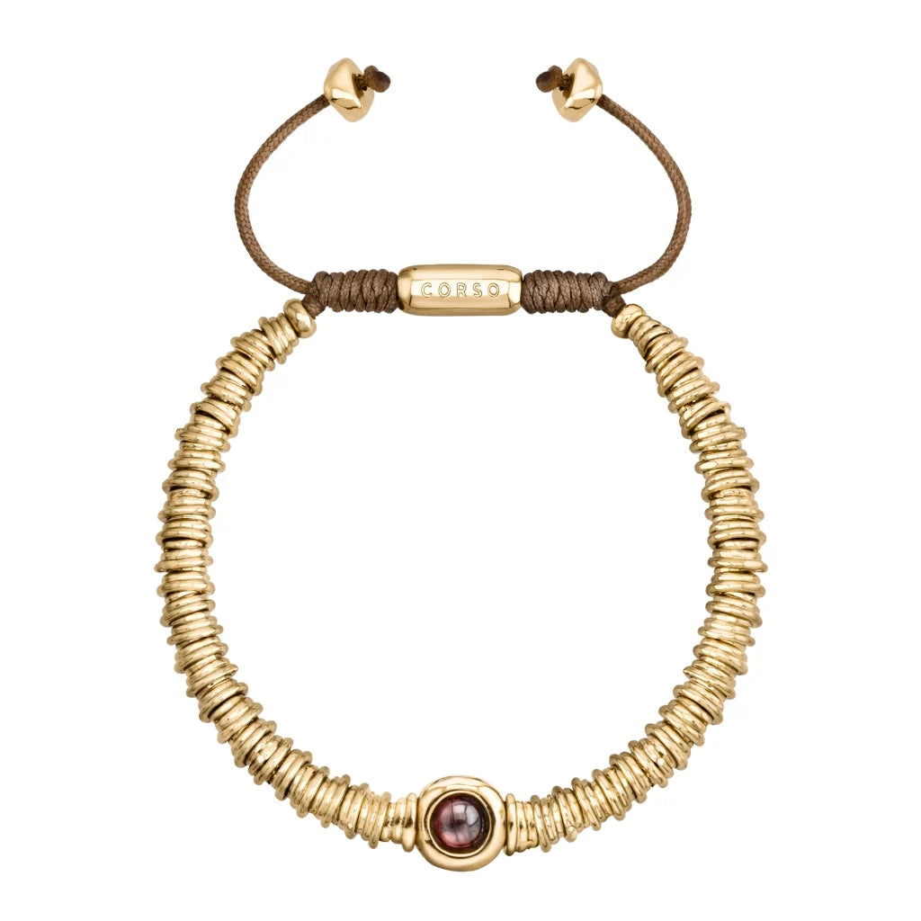 Pulsera Bañado en Oro 22K, Piedras naturales - Joyería y bisutería fina