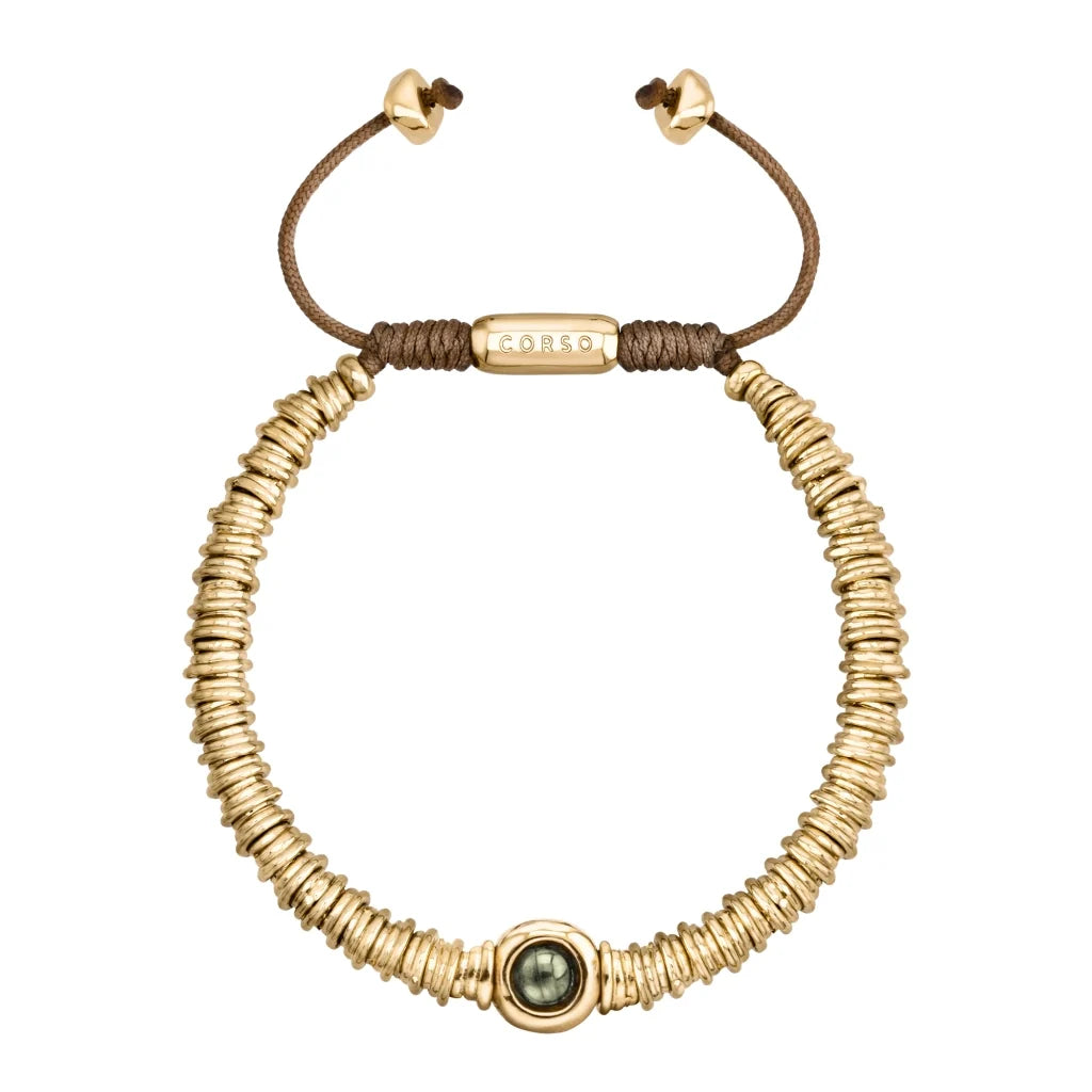 Pulsera Bañado en Oro 22K, Piedras naturales - Joyería y bisutería fina