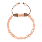 Pulsera ajustable con hilo de seda, insignia Corso y cuentas facetadas en baño de oro rosa de 22K - Joyería y bisutería fina