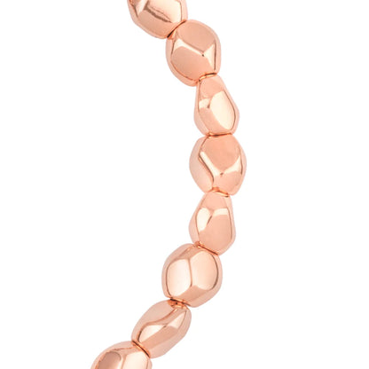 Pulsera ajustable con hilo de seda, insignia Corso y cuentas facetadas en baño de oro rosa de 22K - Joyería y bisutería fina
