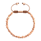 Pulsera con cuentas cilíndricas bañadas en oro rosa 22K - Joyería y bisutería fina